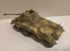 1/32 Vintage Bandai Sd.Kfz. 234/2 Puma Armored Car Built & Painted WW2 Model