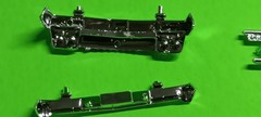 62 1962 Chevy Bel Air 1/25 AMT Bumpers Grill Mirror FLAWED Chrome See Pix