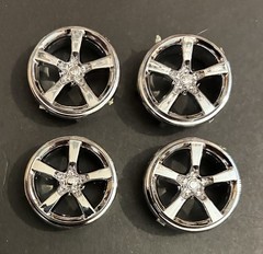 CHROME WHEELS 1/24-1/25 318 1667A Model Car Parts COMBINE PARTS SAVE $
