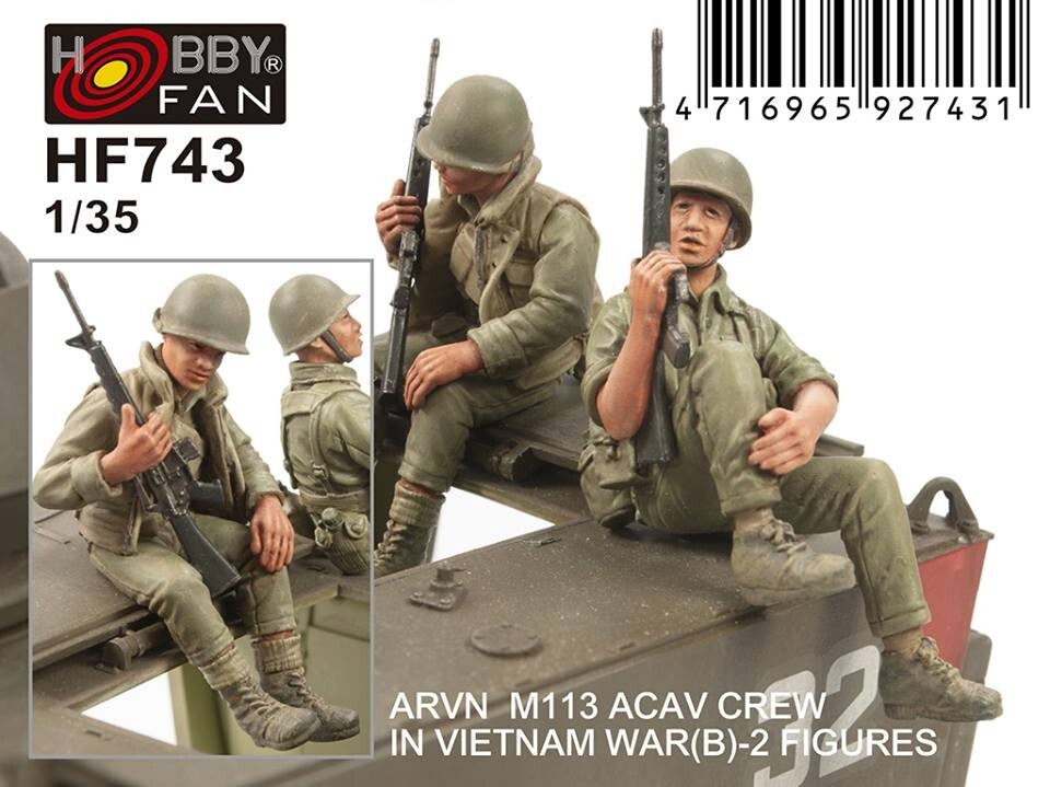 Hobby Fan 1/35 HF-743 ARVN M113 ACAV Crew (Vietnam War) (Set.B) – 2 Figures