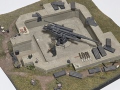 Verlinden 1/35 German Heavy FlaK Gun Emplacement Revetment Diorama Base WWII 239