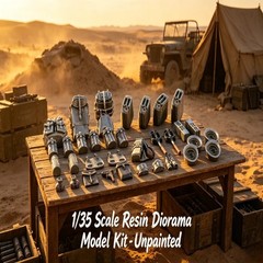Rare Model 1/35 Resin Body Military Vehicle Loading and Accessories Upgrade K…