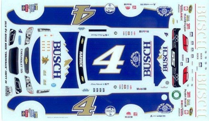 Ace #4 Busch Darlington 2016 Kevin Harvick Nascar decal