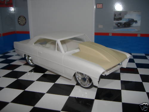 LEX’S SCALE MODELING Resin Cowl/Outlaw Hood for AMT ’66 Nova 1/25, HOT!!!