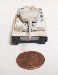 Takara 1/144 World Tank Museum 1. Germany Tiger I Tank. In winter wash. (#2)