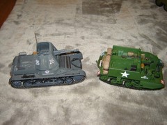 Built Military Tank & Track Gun Both Painted & Built Excellent Detail 1/72 Lot