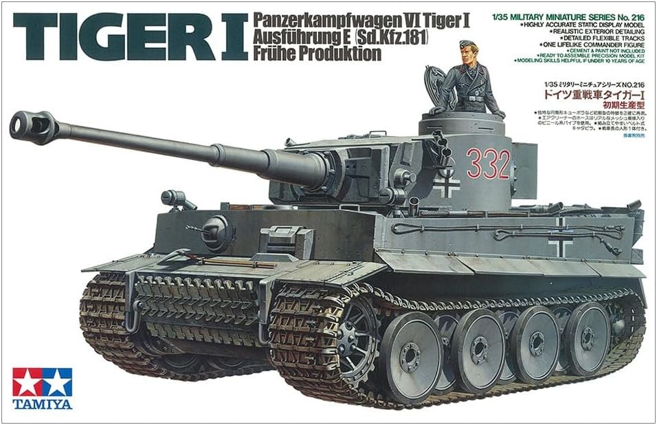 Tamiya 1/35 German Tiger I Initial Production Heavy Tank Model Kit 35216 NEW