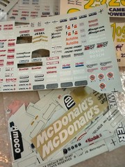 Large Lot of Nascar Model Car Water Slide Decals – Sponsors, Drivers, Goodyear