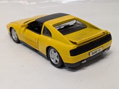 2 Racing Yellow Vintage Model Sports Cars Ferrari 348ts, Aston Martin V8 Vantage