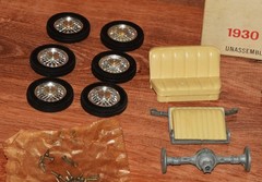 Hubley 1930 Packard Roadster #4860, Metal & Plastic Parts, Missing Chrome Parts