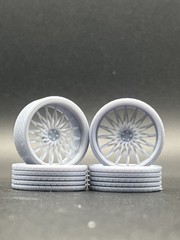 1/25 Scale Resin 26 Inch Model Car Wheel Set