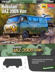 [NEW] 1/35 RUSSIAN UAZ 3909 VAN OLD CAR VEHICLE PLA MODEL DIECAST ACADEMY 13552