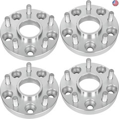 BRTEC 1in 5×5 Wheel Spacers, 4pcs 5×127 M14x1.5 Studs 71.5mm Center Bore