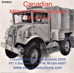 BTM 003 Canadian Military Pattern Vehicles, Ford and Chevy manuals plus more