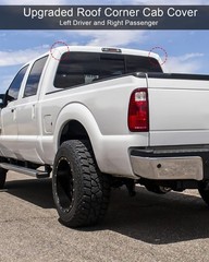 2Pcs Roof Corner Cab Covers Molding Trim Upgraded Sealed Fit for Ford F-250 F-35