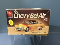 Pair of AMT ’51 Chevys. 1 Convert. Factory sealed 1 Sedan open box 608,6607