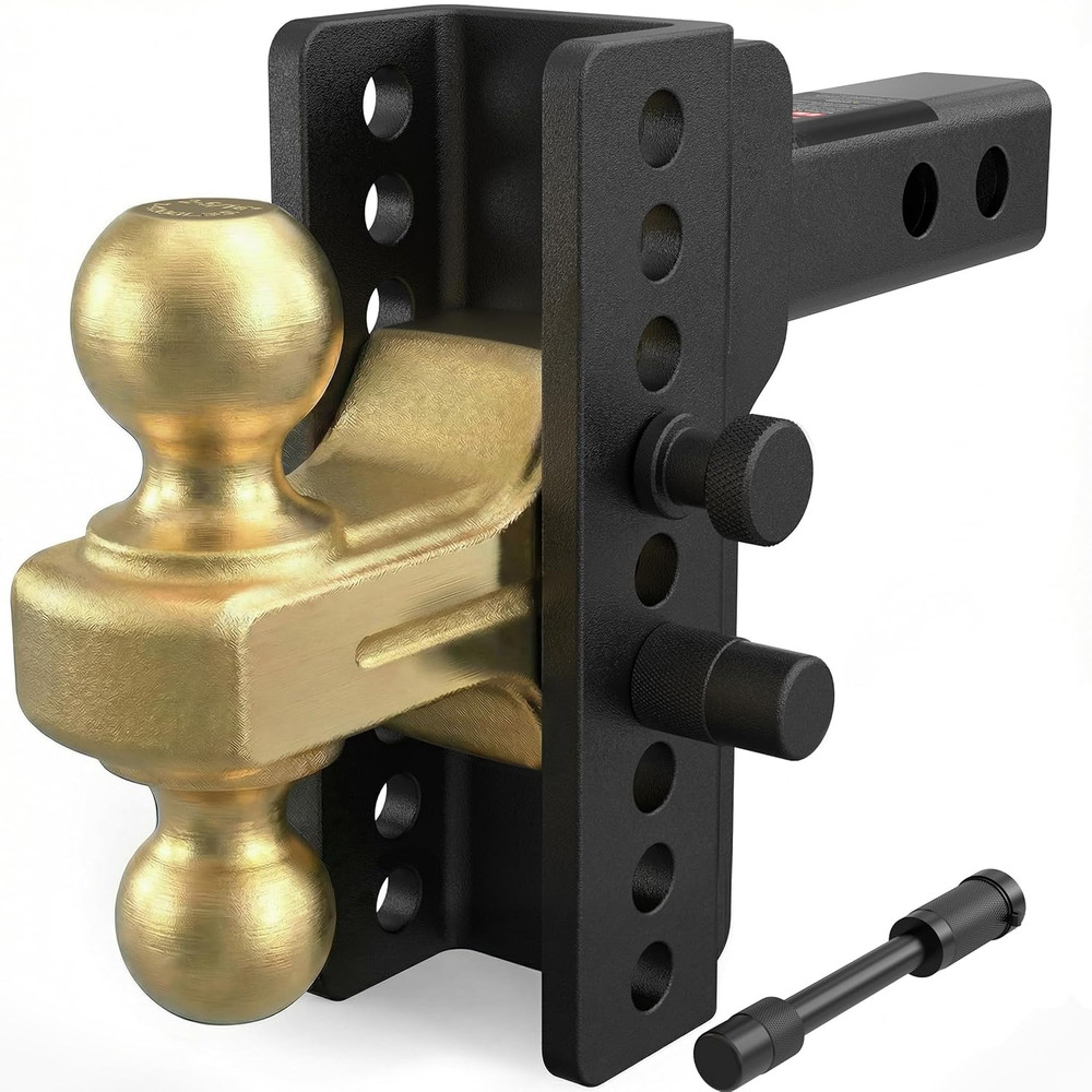 Adjustable Truck Trailer Hitch for 2.5″ Receiver, 6″ Drop/Rise Tow Hitch with Du