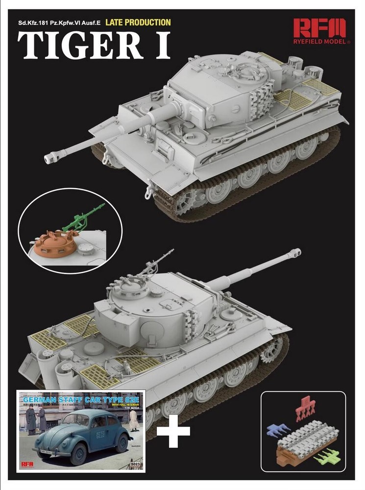 Rye Field RM-1212 1/35 Sd.Kfz.181 Pz.Kpfw.VI Ausf.E Tiger I+RM-5023 Type 82E