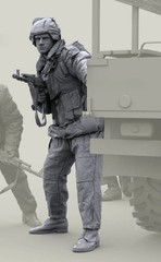 1/16 Scale Die-Cast Resin Figure Model Kit Russian Internal Troops Soldier (N…