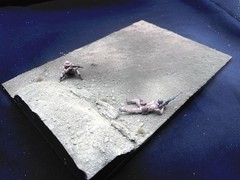 1/35 Scale WWII Diorama Display Base Military Model Terrain Scenic Scene
