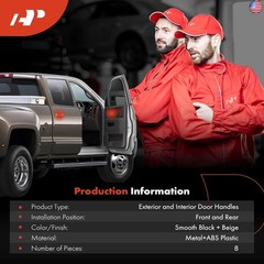 A-Premium Interior & Exterior Door Handles Compatible with Toyota Corolla