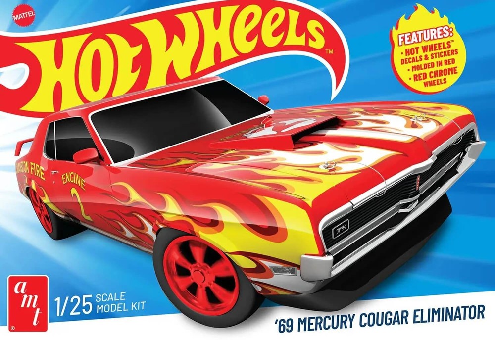 AMT Hot Wheels 1969 Mercury Cougar Eliminator 1/25 Scale Plastic Model Kit AM…