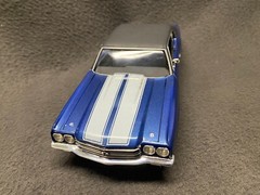 1970 Chevy Chevelle Malibu SS 454 Pro Built Model 1/24 Detailed Trim Blue Black