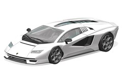 AOSHIMA 1/32 The Snap Kit Series Lamborghini Countach LPI 800-4 White Color-code