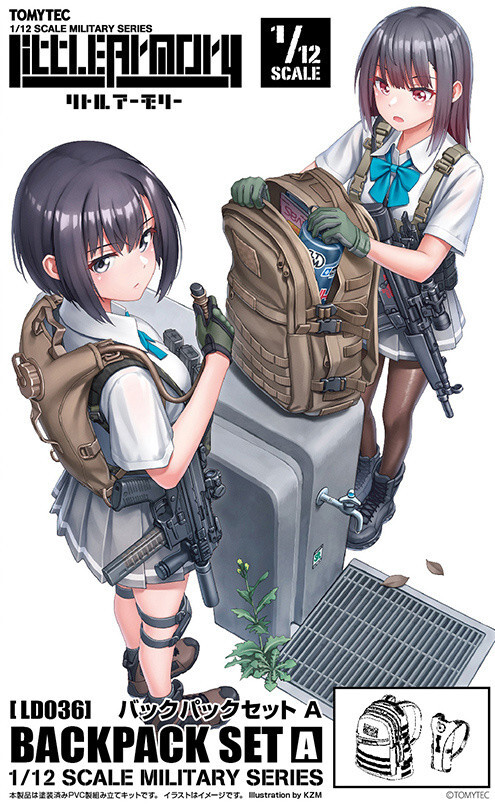 TomyTec Little Armory 1/12 BACKPACK SET A LD036 Plastic Model Kit