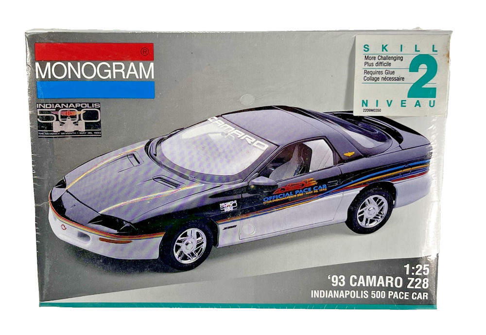 Monogram Indianapolis 500 Pace Car ’93 Camaro Z28 Model Kit 1/25 Sealed #2964