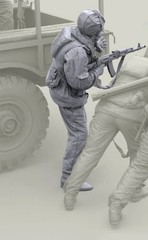 1/16 Scale Die-Cast Resin Figure Model Kit Russian Internal Troops Soldier (N…
