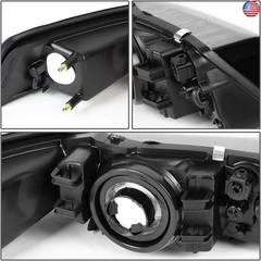 DNA MOTORING HL-OH-FM99-BK-CL1 Black Housing Headlights Replacement Compatible