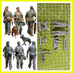 1: 35 Die Casting Resin Model Assembly Kit Model 2-person Grey Model