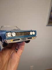 MPC PRO-BUILT 1968 DODGE CORONET R/T CONVERTIBLE MOPAR MODEL KIT 1:25 B-5 BLUE