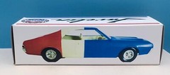 1969 AMC Javelin Blue White Red Racing Team Custom Promo Model BOX ONLY NO CAR