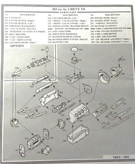 🔥CHEVY 283 ci V8 ENGINE from AMT PARTS PACK – AMT 8158 MODEL CAR KIT PARTS LOT