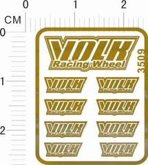 chrome(metal) decals Racing car for different scales model kits (Golden) 3509