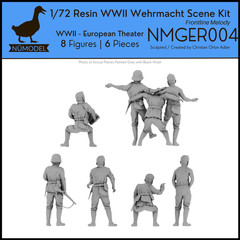NUMODEL NMGER004 | 1/72 Resin WWII German Wehrmacht Soldier Scene Kit | 8pc