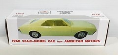 New 1968 AMC Javelin Hialeah Yellow Promo Model REPLICA BOX ONLY..NO CAR
