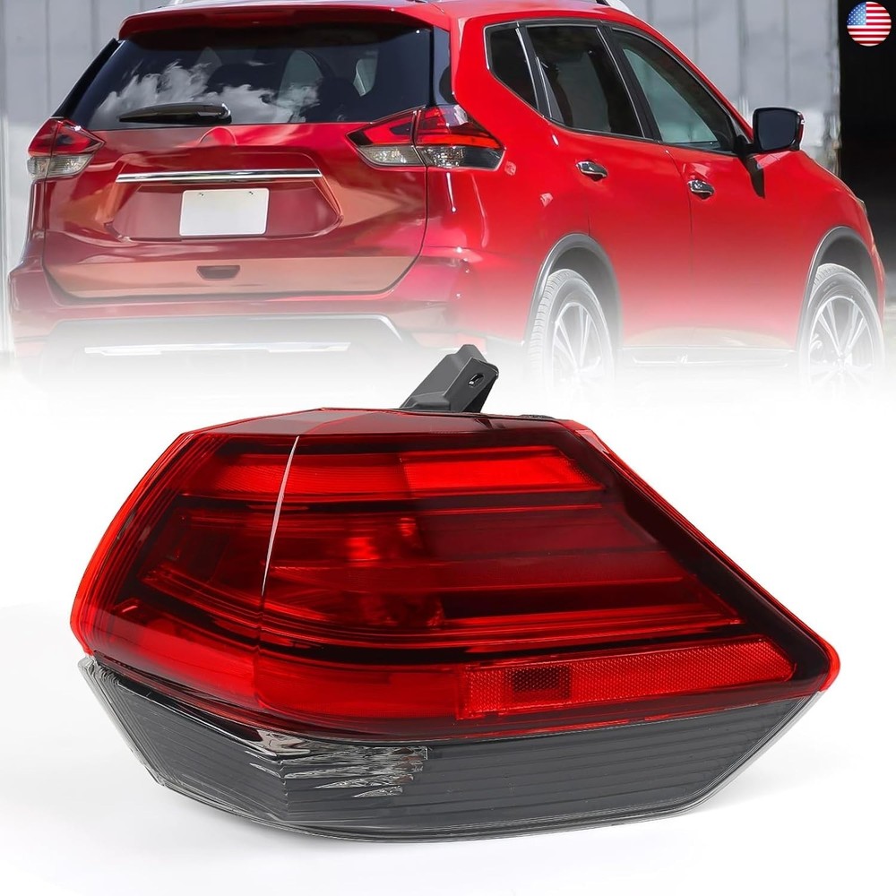 Huray Right Outer Tail Light for Nissan Rogue 2017-2019 Passenger Side