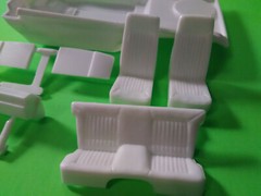 AMT 1977 Ford Pinto Runabout 1/25 interior tub bucket seat dash steering wheel