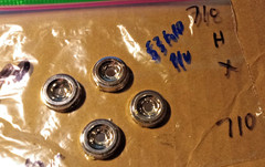 Four (4) Nice Chrome Wheels 1/25 Scale From AMT 1953 Ford Pickup Package # 710