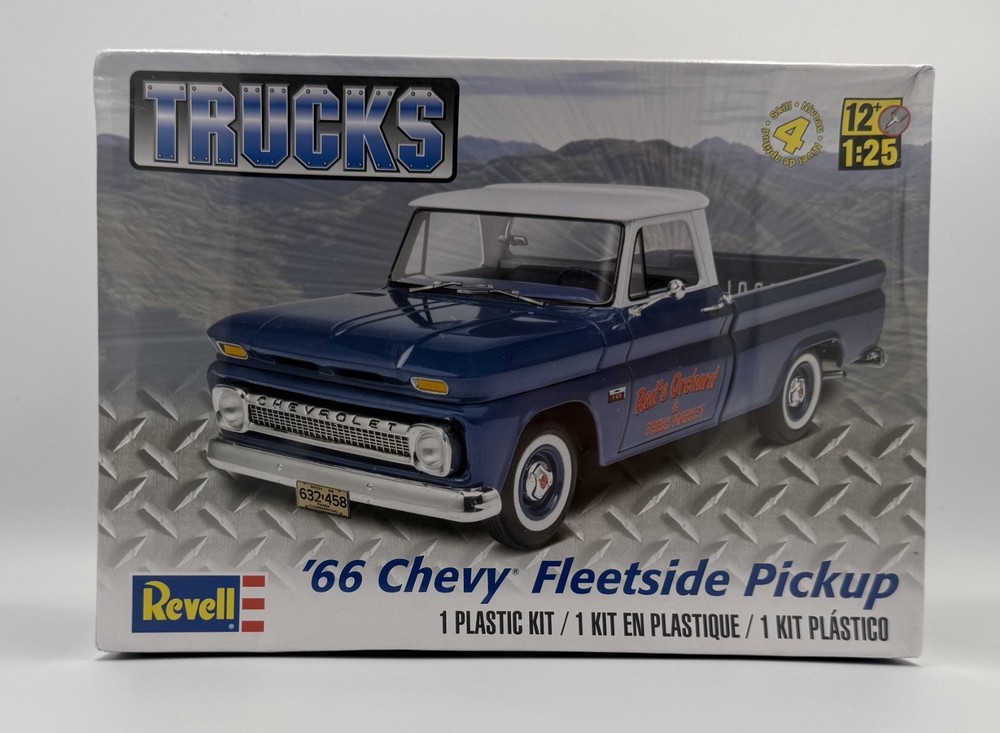 1966 Chevy Fleetside Pickup 1:25 Scale Model Kit Revell