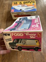 MPC Monogram AMT Empty Box Lot 55 Chev 59 Elcamino Ford Cruising Van 34 Slammer
