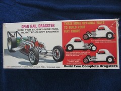 AMT UNBUILT 1/25 FIAT ALTERED / FE DOUBLE DRAGSTER 2 in 1 plastic model car kit