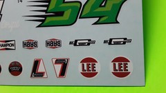 Waterslide decal sheet race car flames #54 1/25 1934 34 Ford SLAMMER MODIFIED