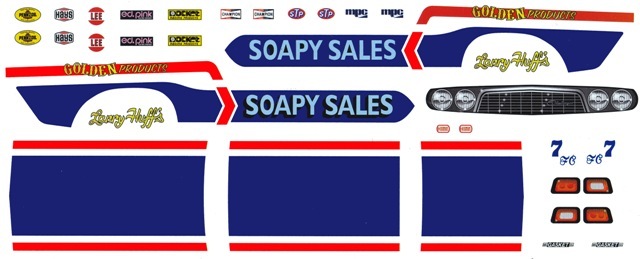 Larry Huff’s SOAPY SALES DODGE 1/24th – 1/25th Scale Decals