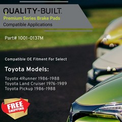 Quality-Built Front Semi-Metallic BP0137-M Toyota 4Runner