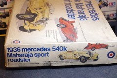 Entex 1:16 #8501 1936 Mercedes 540K Maharaja Sport Roadster *Missing Deck Lids*