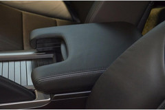 Black Leather Center Console Lid Armrest Cover Skin Replacement for Acura TL 200